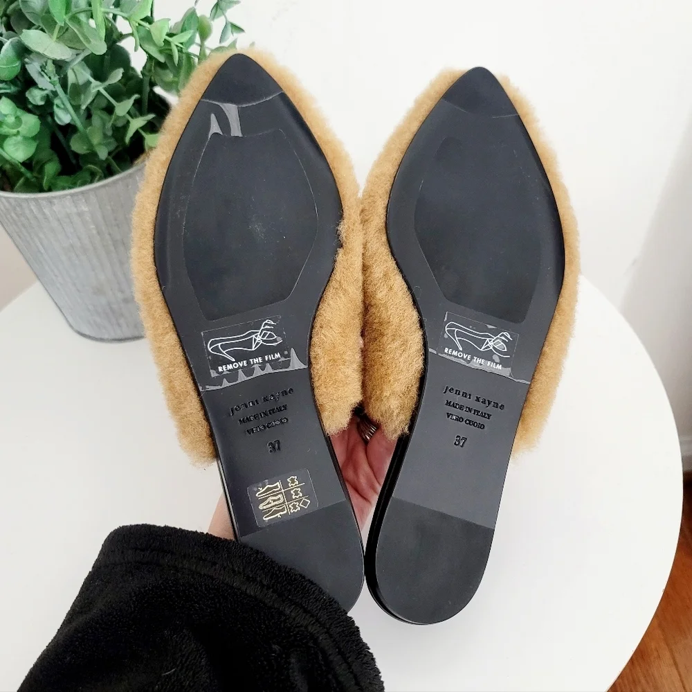 Jenni Kayne shearling mules in natural NWOB - Picture 9 of 12